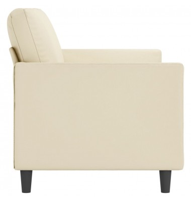  Dvivietė sofa, kreminės spalvos, 140cm, dirbtinė oda - Sofos, sofos-lovos - 4