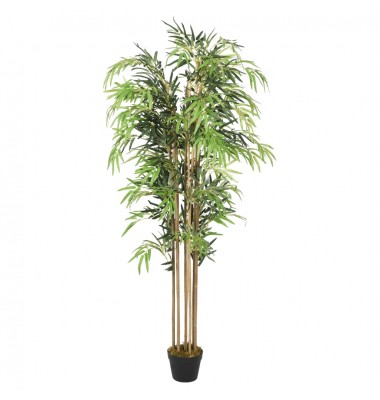  Dirbtinis bambukas, žalios spalvos, 150cm, 1095 lapai - Dirbtiniai augalai - 1