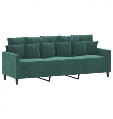  Trivietė sofa, tamsiai žalios spalvos, 180cm, aksomas - Sofos, sofos-lovos - 2