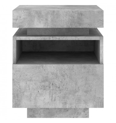  Naktinės spintelės su LED, 2vnt., betono pilkos, 40x39x48,5cm - Naktinės spintelės - 8