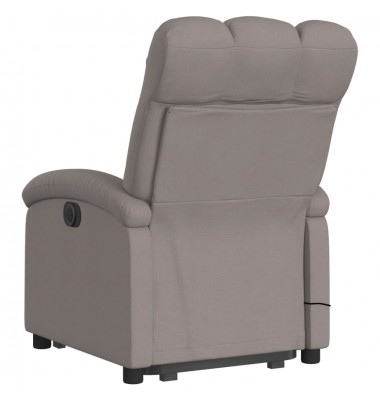  Atsistojantis elektrinis masažinis krėslas, taupe, audinys - Foteliai, krėslai - 5