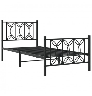  Lovos rėmas su galvūgaliu/kojūgaliu, juodas, 75x190cm, metalas - Lovos - 3
