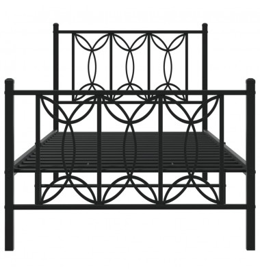  Lovos rėmas su galvūgaliu/kojūgaliu, juodas, 75x190cm, metalas - Lovos - 4