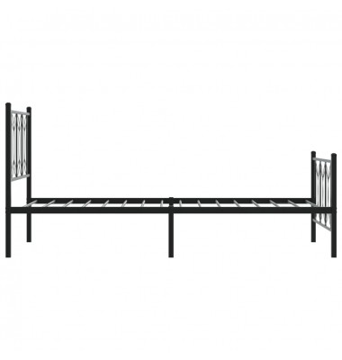  Lovos rėmas su galvūgaliu/kojūgaliu, juodas, 75x190cm, metalas - Lovos - 5