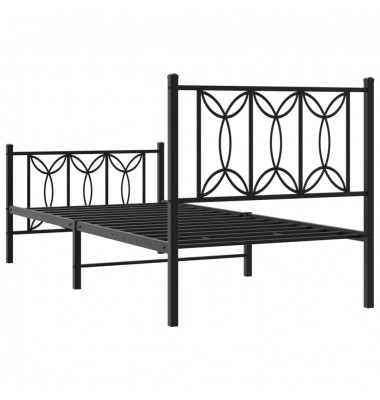 Lovos rėmas su galvūgaliu/kojūgaliu, juodas, 75x190cm, metalas - Lovos - 6