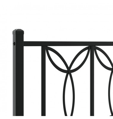  Lovos rėmas su galvūgaliu/kojūgaliu, juodas, 75x190cm, metalas - Lovos - 7
