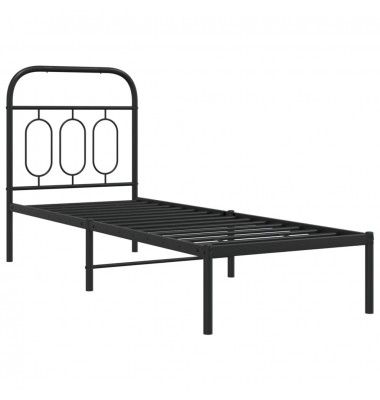  Metalinis lovos rėmas su galvūgaliu, juodos spalvos, 75x190cm - Lovos - 3