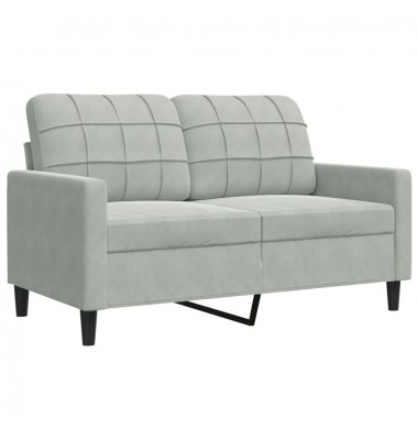  Dvivietė sofa, šviesiai pilkos spalvos, 120cm, aksomas - Sofos, sofos-lovos - 2