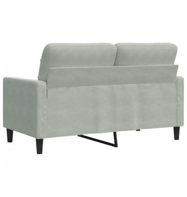  Dvivietė sofa, šviesiai pilkos spalvos, 120cm, aksomas - Sofos, sofos-lovos - 6