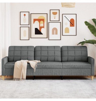  Trivietė sofa, tamsiai pilkos spalvos, 210cm, audinys - Sofos, sofos-lovos - 1