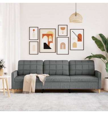  Trivietė sofa, tamsiai pilkos spalvos, 210cm, audinys - Sofos, sofos-lovos - 3