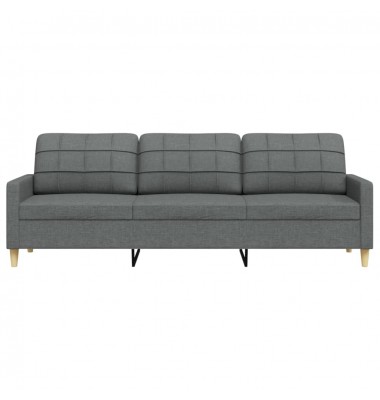 Trivietė sofa, tamsiai pilkos spalvos, 210cm, audinys - Sofos, sofos-lovos - 4
