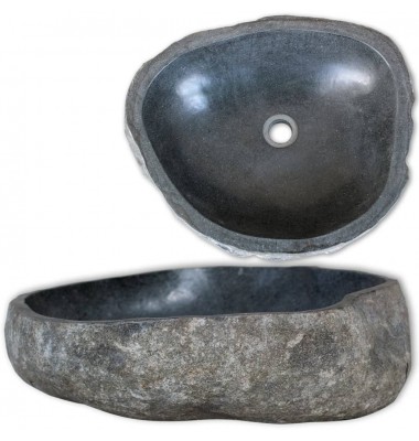  Kriauklė, upės akmuo, ovalo formos, 30-37cm - Vonios praustuvai - 1