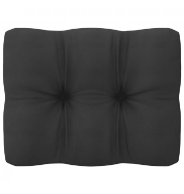  Sodo komplektas su pagalvėmis, 8 dalių, juodas, pušies masyvas - Lauko baldų komplektai - 7