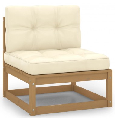  Sodo komplektas su pagalvėlėmis, 10 dalių, medaus rudas, pušis - Lauko baldų komplektai - 4