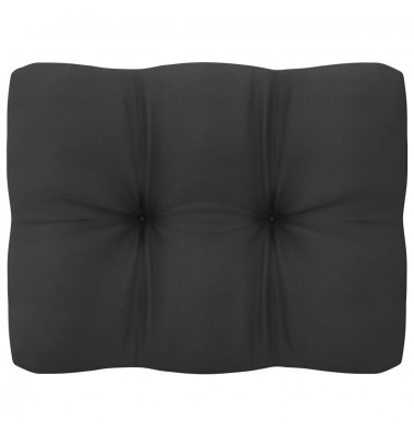  Sodo komplektas su pagalvėmis, 11 dalių, juodas, pušies masyvas - Lauko baldų komplektai - 7