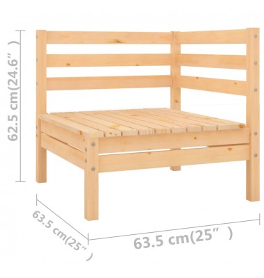  Sodo poilsio baldų komplektas, 7 dalių, pušies medienos masyvas - Lauko baldų komplektai - 10