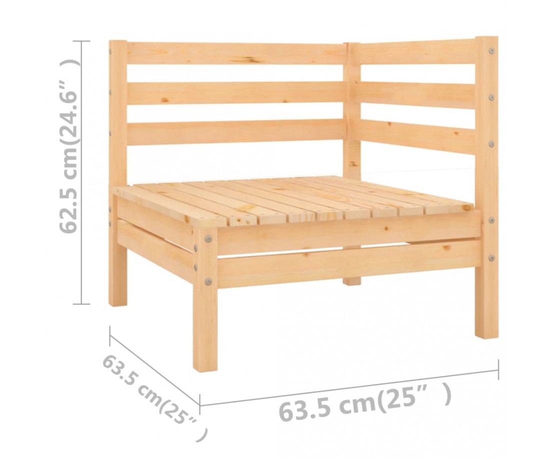  Sodo poilsio baldų komplektas, 7 dalių, pušies medienos masyvas - Lauko baldų komplektai - 10