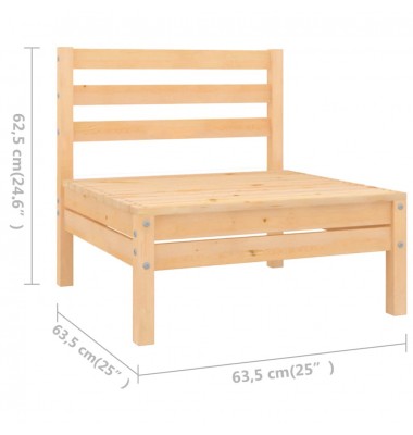  Sodo poilsio baldų komplektas, 5 dalių, pušies medienos masyvas - Lauko baldų komplektai - 6