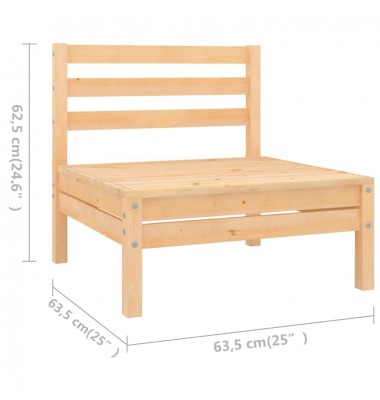  Sodo poilsio baldų komplektas, 7 dalių, pušies medienos masyvas - Lauko baldų komplektai - 5