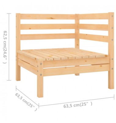  Sodo poilsio baldų komplektas, 7 dalių, pušies medienos masyvas - Lauko baldų komplektai - 6