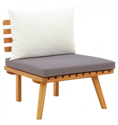  Sodo baldų komplektas su pagalvėmis, 5 dalių, akacijos masyvas - Lauko baldų komplektai - 5