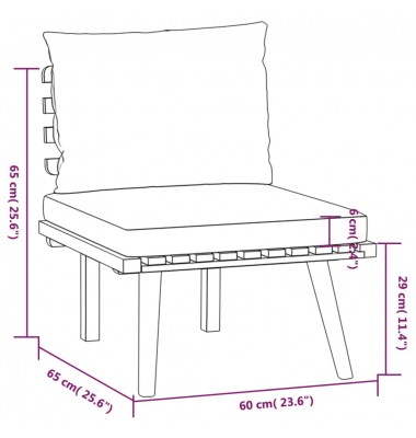  Sodo baldų komplektas su pagalvėmis, 5 dalių, akacijos masyvas - Lauko baldų komplektai - 9