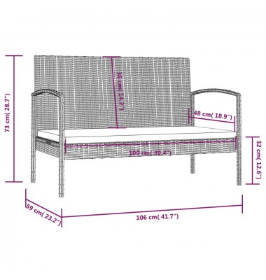  Sodo komplektas su pagalvėlėmis, 16 dalių, rudas, poliratanas  - Lauko baldų komplektai - 11