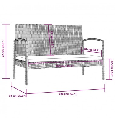  Sodo komplektas su pagalvėlėmis, 16 dalių, pilkas, poliratanas - Lauko baldų komplektai - 11