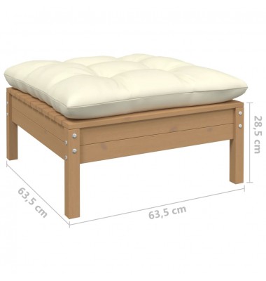  Sodo komplektas su pagalvėlėmis, 6 dalių, medaus rudas, pušis - Lauko baldų komplektai - 8