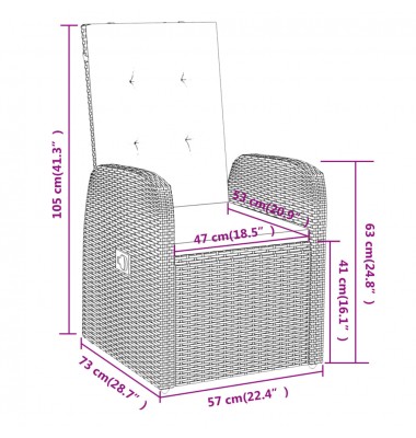  Sodo komplektas su pagalvėlėmis, 3 dalių, pilkos spalvos - Lauko baldų komplektai - 8
