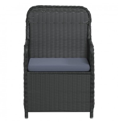  Sodo komplektas su pagalvėlėmis, 5 dalių, juodos spalvos - Lauko baldų komplektai - 4