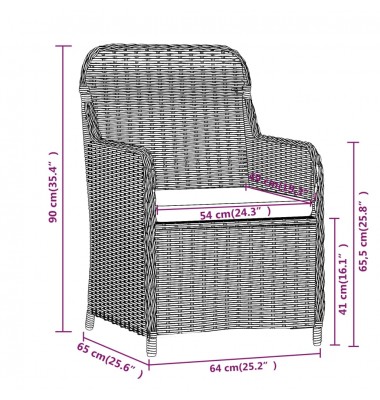  Sodo komplektas su pagalvėlėmis, 5 dalių, juodos spalvos - Lauko baldų komplektai - 7