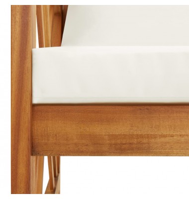  Sodo baldų komplektas su pagalvėmis, 2 dalių, akacijos masyvas - Lauko baldų komplektai - 7