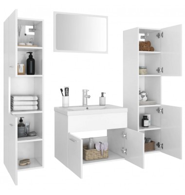 Vonios kambario baldų komplektas, baltos spalvos, MDP - Vonios baldų komplektai - 3