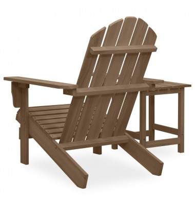 Sodo Adirondack kėdė su staliuku, rudos spalvos, eglės masyvas - Lauko kėdės - 4