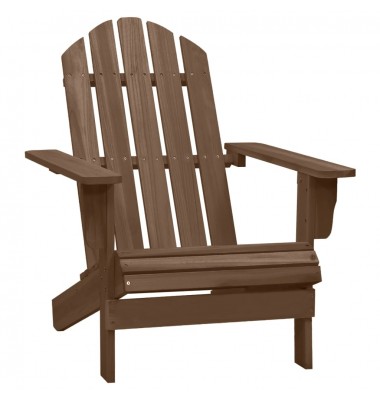 Sodo Adirondack kėdė su otomane ir staliuku, ruda, eglė - Lauko kėdės - 7