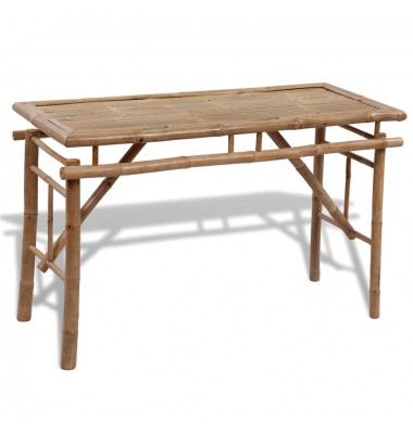  Alaus stalas su 2 suoliukais, 100cm, bambuko mediena - Lauko baldų komplektai - 2