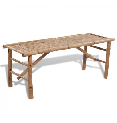  Alaus stalas su 2 suoliukais, 100cm, bambuko mediena - Lauko baldų komplektai - 3