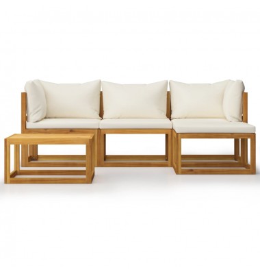  Sodo baldų komplektas su pagalvėmis, 5d., rudas, akacija - Lauko baldų komplektai - 2