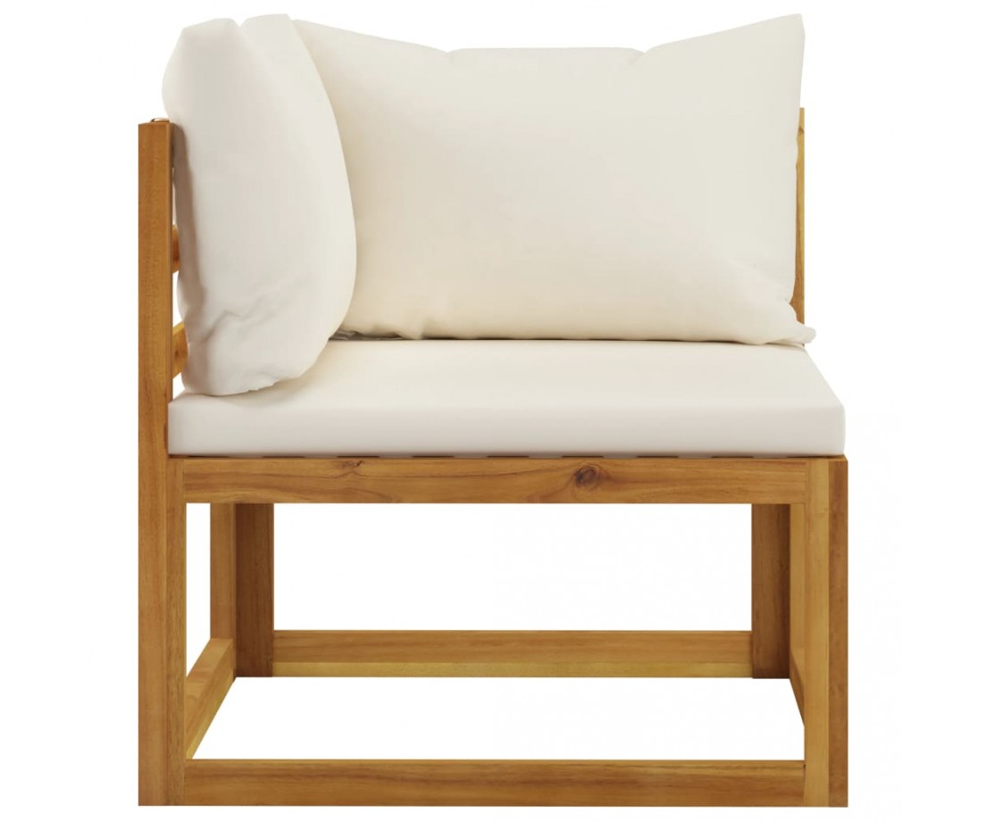  Sodo baldų komplektas su pagalvėmis, 5d., rudas, akacija - Lauko baldų komplektai - 4