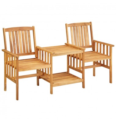  Sodo kėdės su arbatos staliuku, 159x61x92cm, akacijos masyvas - Lauko baldų komplektai - 1