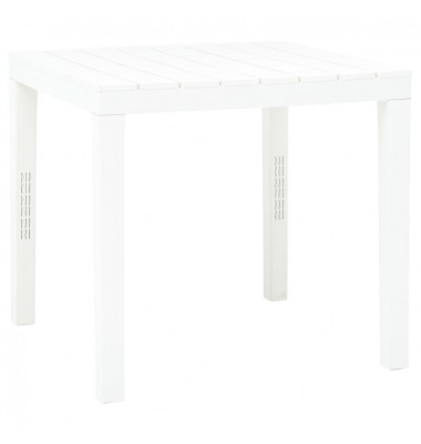  Sodo stalas su 2 suoliukais, baltos spalvos, plastikas - Lauko baldų komplektai - 4