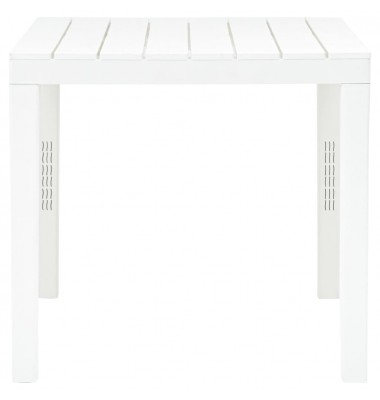  Sodo stalas su 2 suoliukais, baltos spalvos, plastikas - Lauko baldų komplektai - 5