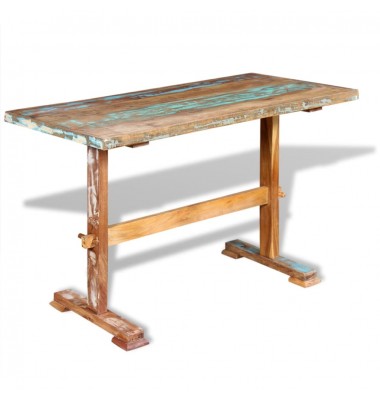  Valgomojo stalas, perdirbtos medienos masyvas, 120x58x78 cm - Stalai - 3