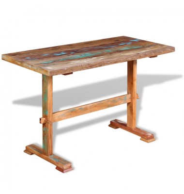  Valgomojo stalas, perdirbtos medienos masyvas, 120x58x78 cm - Stalai - 4