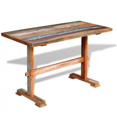  Valgomojo stalas, perdirbtos medienos masyvas, 120x58x78 cm - Stalai - 5