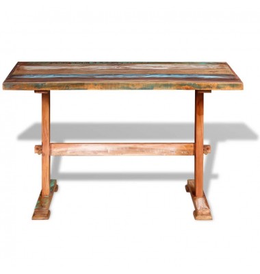  Valgomojo stalas, perdirbtos medienos masyvas, 120x58x78 cm - Stalai - 6