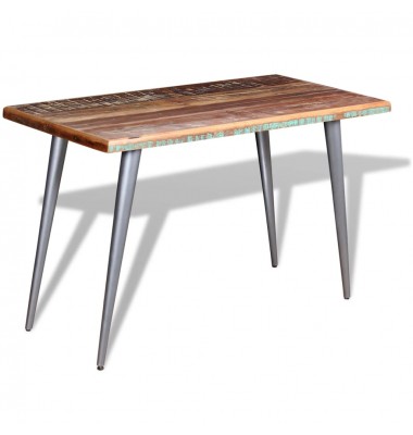  Valgomojo stalas, perdirbtos medienos masyvas, 120x60x76 cm - Stalai - 4