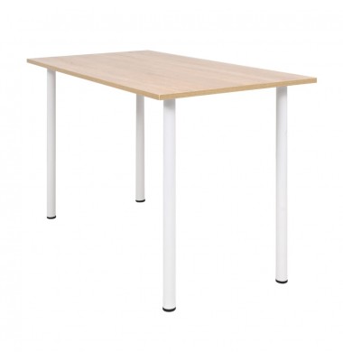  Valgomojo stalas, 120x60x73cm, ąžuolo ir balta spalva - Stalai - 1